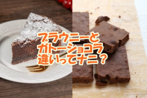 ブラウニーとガトーショコラの違いってなに？